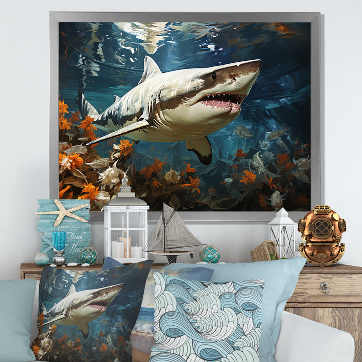 Shark Ballet Painting - Gray Shark Wall Art