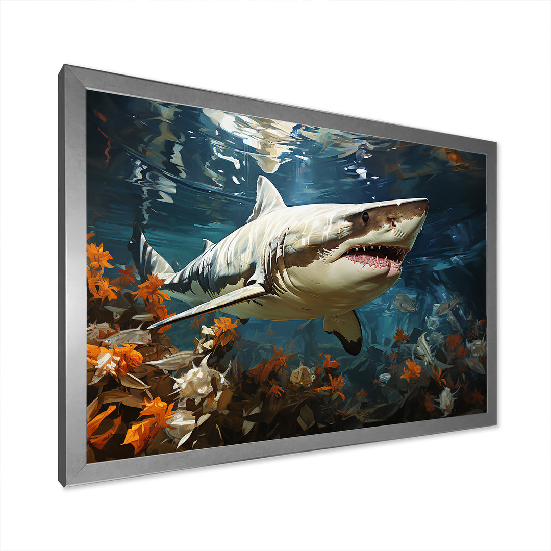 Shark Ballet Painting - Gray Shark Wall Art