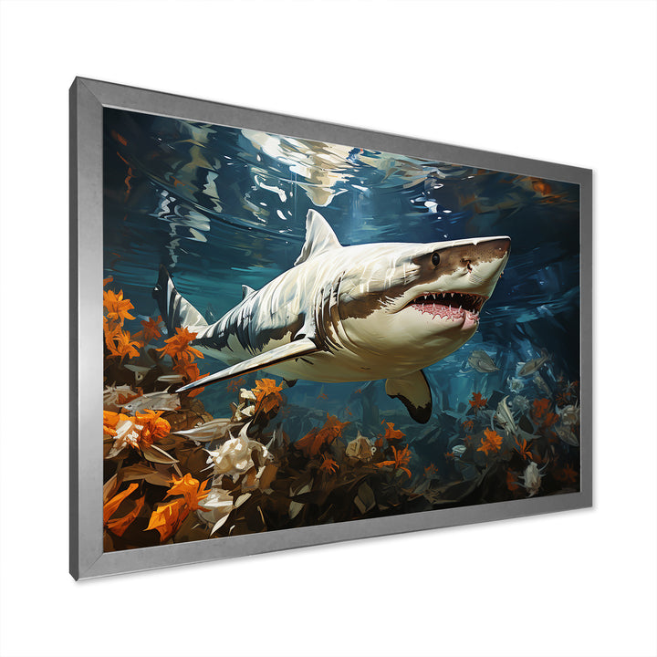 Shark Ballet Painting - Gray Shark Wall Art