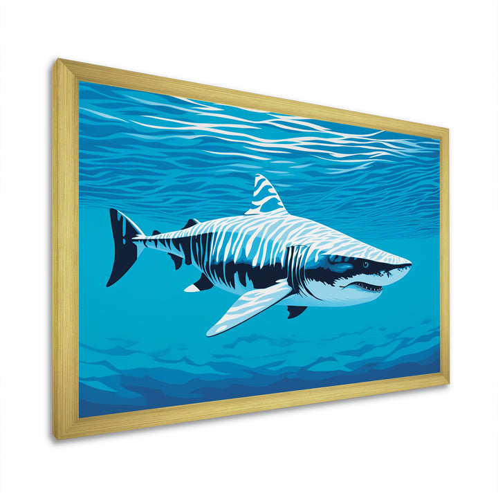 Tiger Shark Territory - Shark Living Room Wall Art