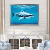 Tiger Shark Territory - Shark Living Room Wall Art
