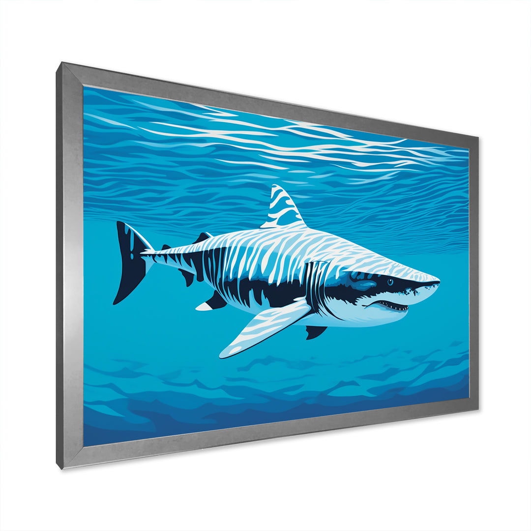 Tiger Shark Territory - Shark Living Room Wall Art
