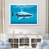 Tiger Shark Territory - Shark Living Room Wall Art