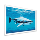 Tiger Shark Territory - Shark Living Room Wall Art