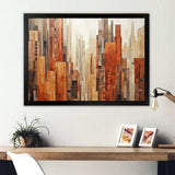 Caramel Columns Skycrapers Dream III - Architecture Canvas Wall Art