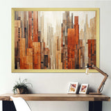 Caramel Columns Skycrapers Dream III - Architecture Canvas Wall Art