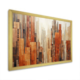 Caramel Columns Skycrapers Dream III - Architecture Canvas Wall Art