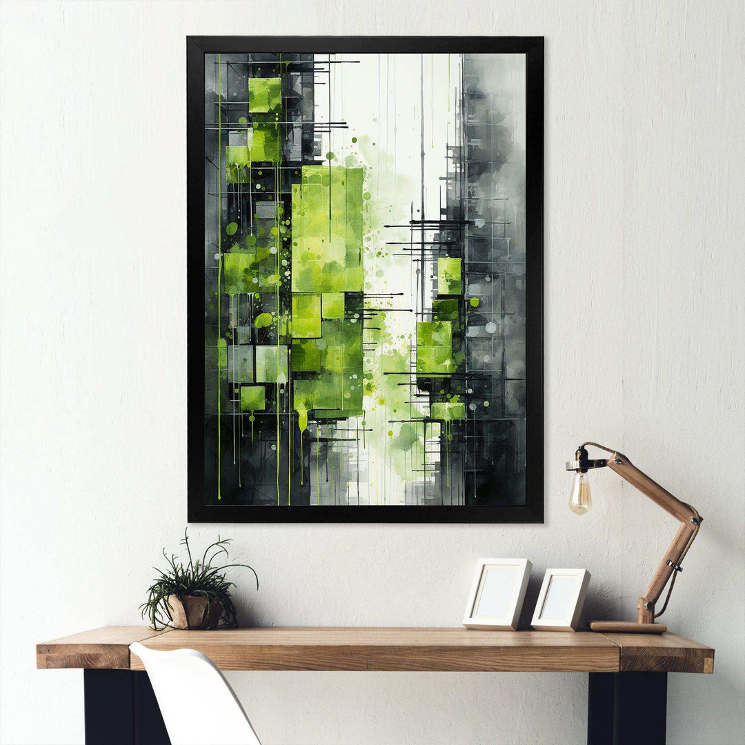 Lime Lofts Skyscraper City Horizon II - Architecture Canvas Wall Art