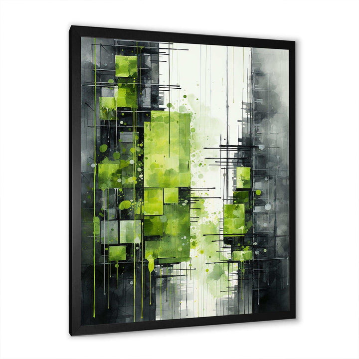 Lime Lofts Skyscraper City Horizon II - Architecture Canvas Wall Art