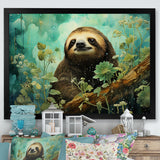 Sloth Jade Journey - Sloth Wall Art Prints