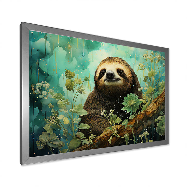 Sloth Jade Journey - Sloth Wall Art Prints