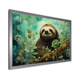 Sloth Jade Journey - Sloth Wall Art Prints