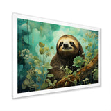 Sloth Jade Journey - Sloth Wall Art Prints