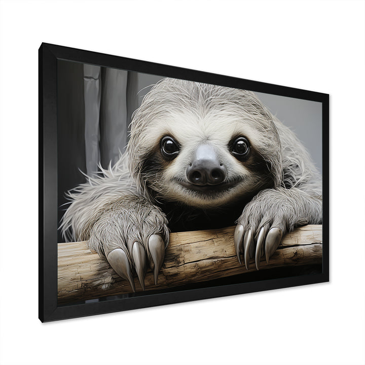 Mellow Sloth - Beige Sloth Wall Art