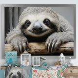 Mellow Sloth - Beige Sloth Wall Art