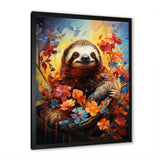 Mellow Flower Sloth - Sloth Home Decor Art
