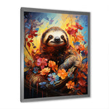 Mellow Flower Sloth - Sloth Home Decor Art