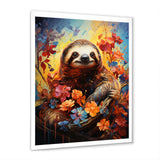 Mellow Flower Sloth - Sloth Home Decor Art