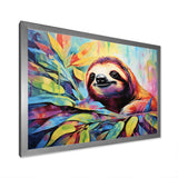 Colorful Pop Art Sloth - Sloth Living Room Wall Art