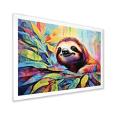 Colorful Pop Art Sloth - Sloth Living Room Wall Art