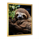 Rustic Repose Sloth - Sloth Canvas Wall Art
