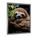 Rustic Repose Sloth - Sloth Canvas Wall Art