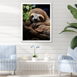 Rustic Repose Sloth - Sloth Canvas Wall Art