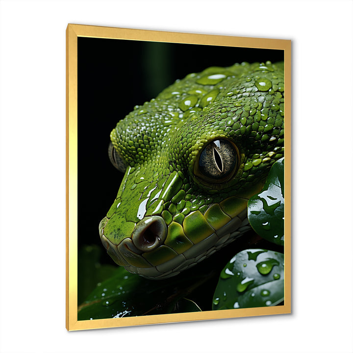 Coiled Emerald Snake - Snake Wall Decor