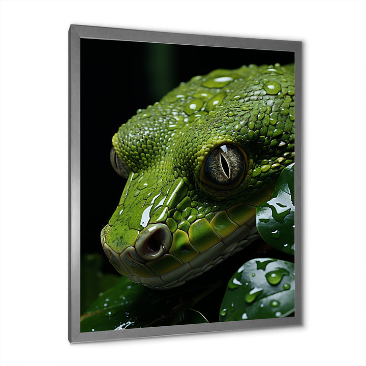 Coiled Emerald Snake - Snake Wall Decor