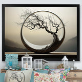 Japan Surreal Bonzai Serpentine Solitude - Landscapes Canvas Wall Art