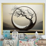 Japan Surreal Bonzai Serpentine Solitude - Landscapes Canvas Wall Art