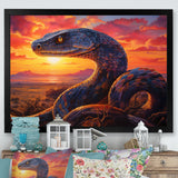 Desert Serpents At Sundown - Coral Snake Wall Art