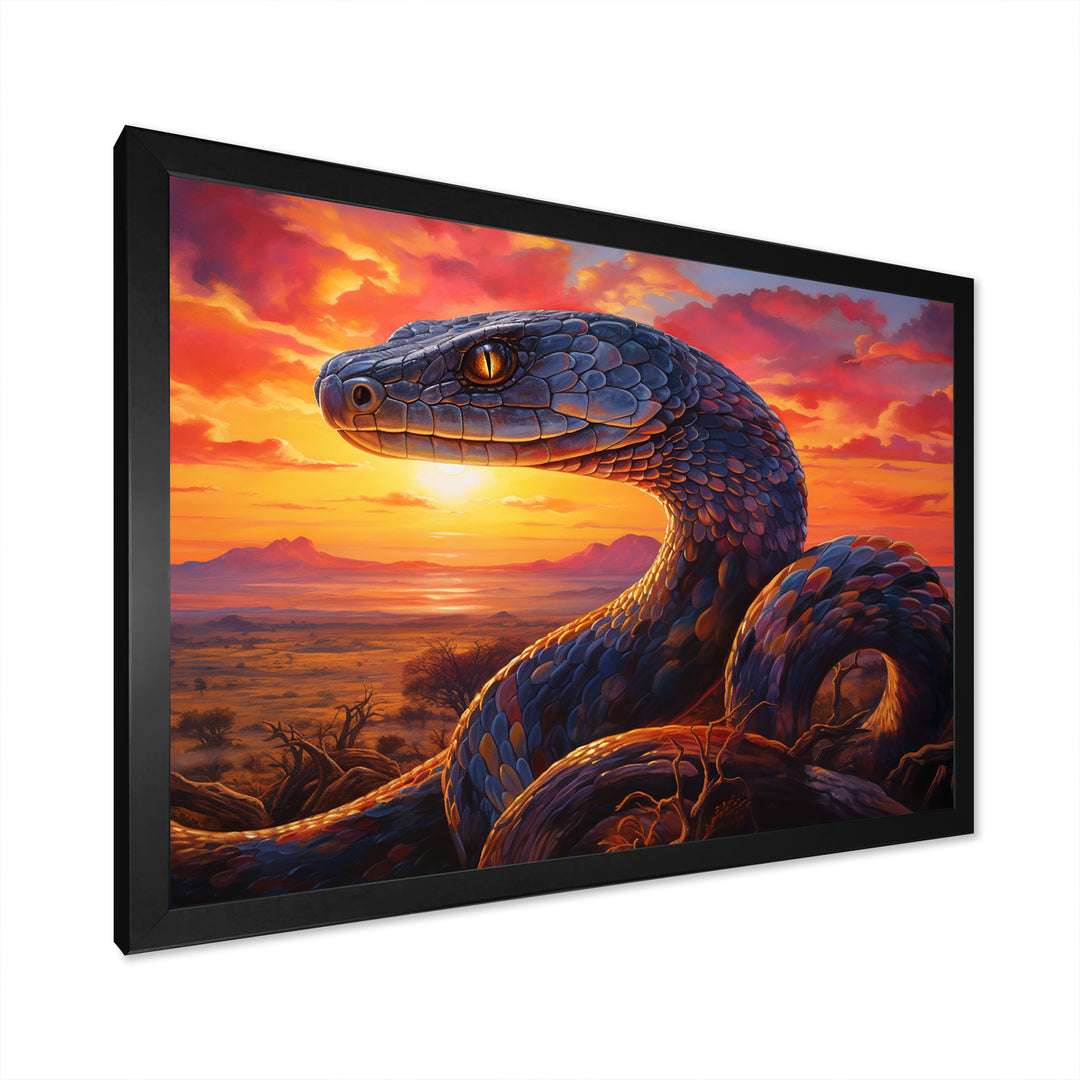 Desert Serpents At Sundown - Coral Snake Wall Art