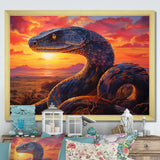 Desert Serpents At Sundown - Coral Snake Wall Art