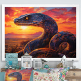 Desert Serpents At Sundown - Coral Snake Wall Art