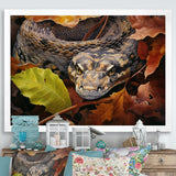 Foliage Slytherin Autumn Snakes - Brown Snake Wall Art