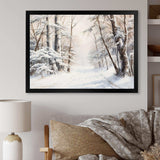 Winter Forest Snow Charm Landscape - Landscapes Canvas Wall Art