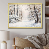 Winter Forest Snow Charm Landscape - Landscapes Canvas Wall Art