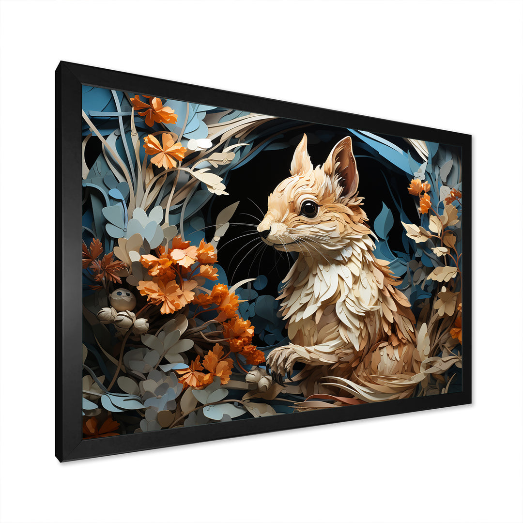 Minimalism Squirrel - Squirrel Home Decor Art