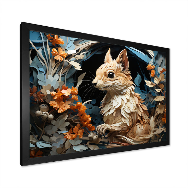 Minimalism Squirrel - Squirrel Home Decor Art