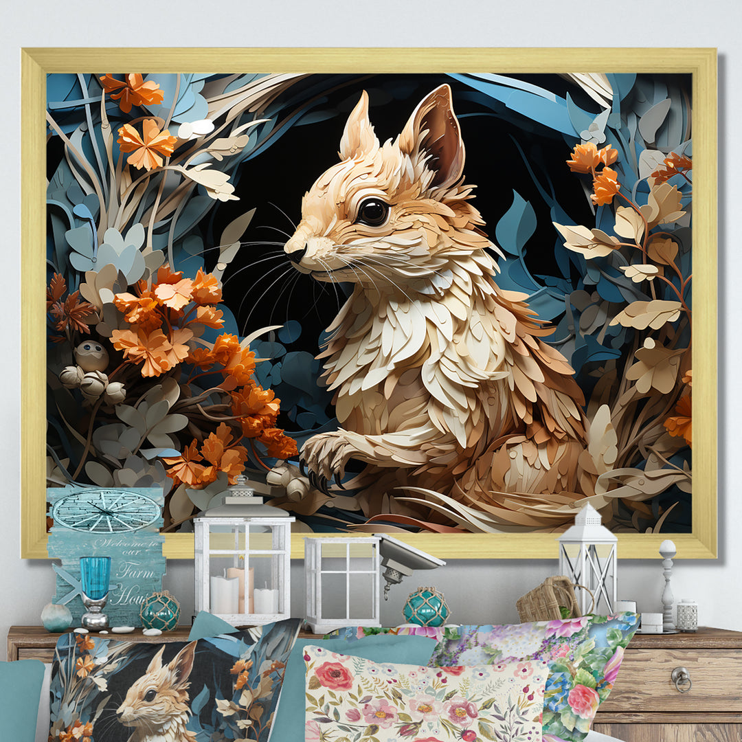 Minimalism Squirrel - Squirrel Home Decor Art