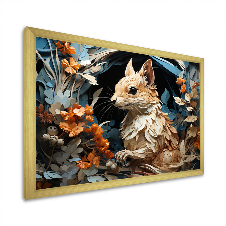 Minimalism Squirrel - Squirrel Home Decor Art