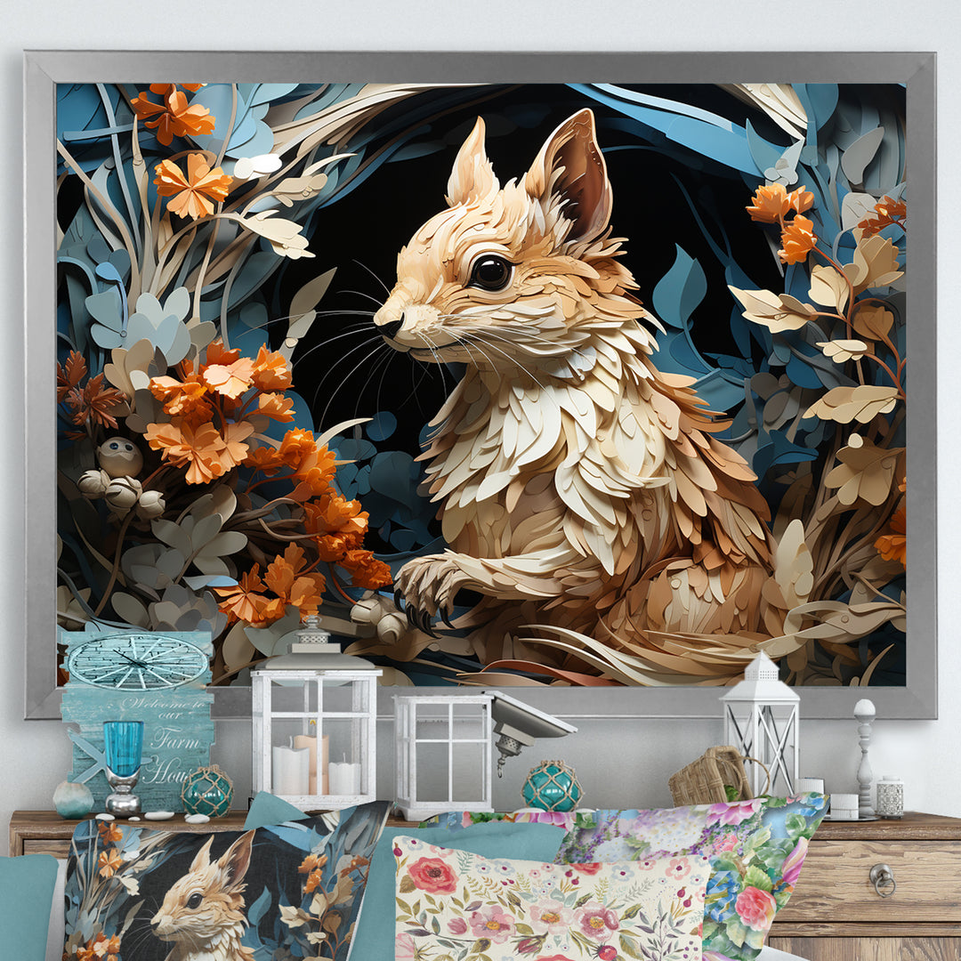 Minimalism Squirrel - Squirrel Home Decor Art