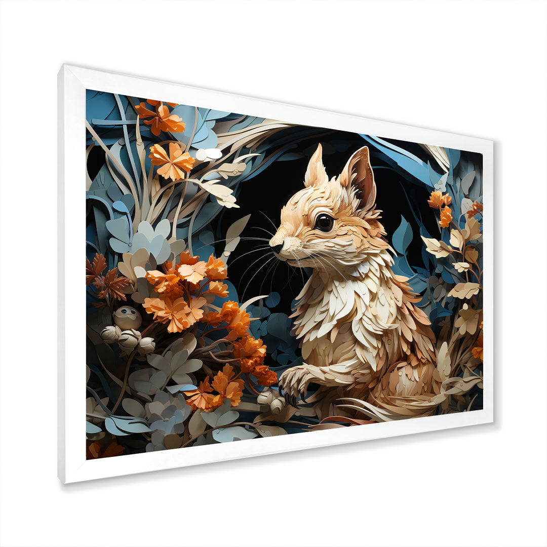 Minimalism Squirrel - Squirrel Home Decor Art