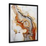 Beige And Orange Minimalism Stone Geode - Landscapes Canvas Wall Art