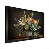 Succulent Bouquet Still Life I - Floral Canvas Wall Art