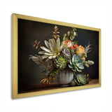 Succulent Bouquet Still Life I - Floral Canvas Wall Art