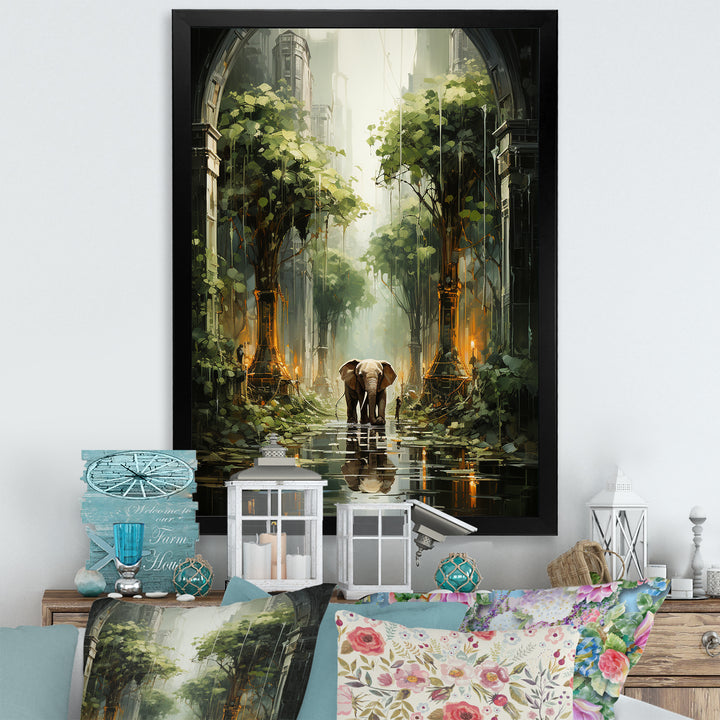 Elephant Gentle Giants Of Temple - Elephant Wall Decor