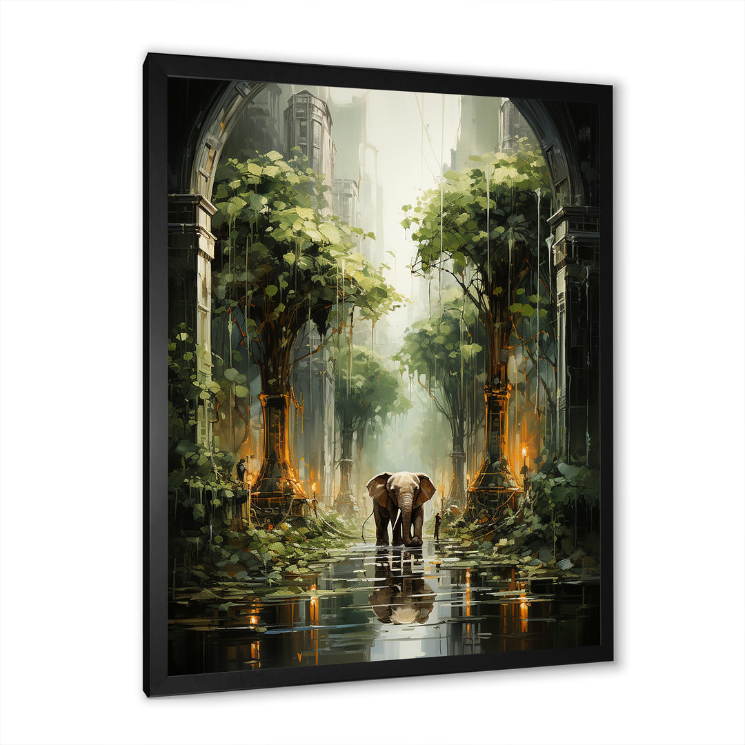Elephant Gentle Giants Of Temple - Elephant Wall Decor