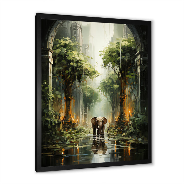 Elephant Gentle Giants Of Temple - Elephant Wall Decor